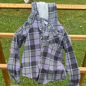 Carhartt Purple Plaid Hooded Jacket